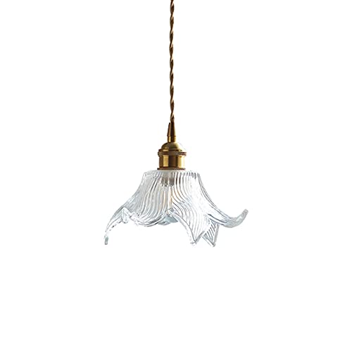 Lumière pétale lampes suspendues en verre pour salon de thé