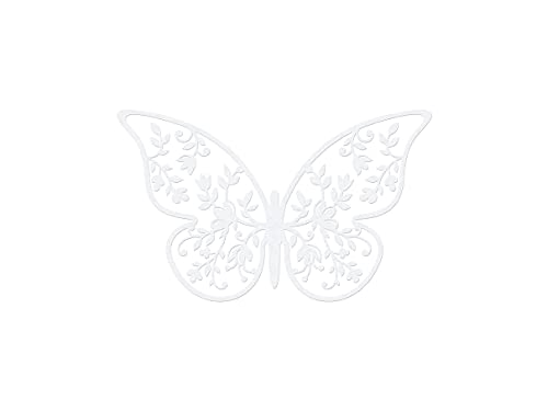PartyDeco ZPM1M Papillon en Papier décoratif Blanc