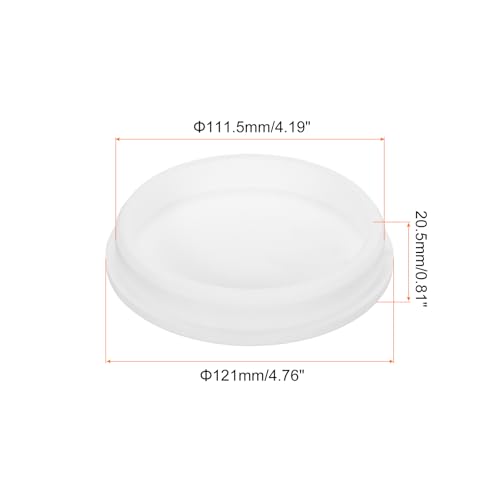 Image of MECCANIXITY High Temp Silicone Plug Mount Dia 111.5mm /4.39 Inch t Shaped Rubber Stopper Hole Plugs for Powder Coating Plating Waterproof Sealing Plugs White Pack of 1
