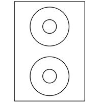 200 CD-ETIKETTEN 117 MM WEISS KOMPATIBEL ZWECKFORM L6043-100