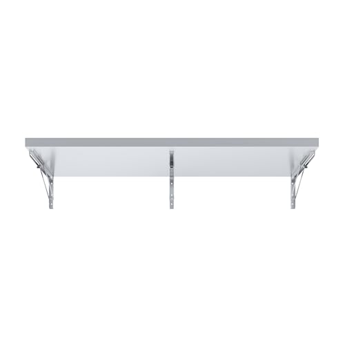 Image of AmGood Stainless Steel Folding Wall Shelf 18 in. x 48 in. | NSF | Concession Stand, Food Truck, Kitchen, Restaurant, Garage, Laundry, Utility Room