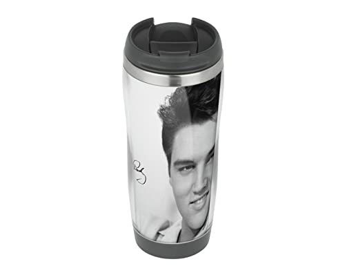 mugmart Elvis Presley Auto – Tasse de voyage, tasse isotherme pour boissons chaudes et froides - Les Beatles, Paul McCartney, John Lennon, RIngo Starr, George Harrison mugmart Elvis Presley Auto – Tasse de voyage, tasse isotherme pour boissons chaudes et froides