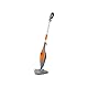 Dampfreiniger mit 9 Werkzeugen, ideal für Teppiche, Dampfreiniger für hartnäckigen Schmutz und 9 Zubehörteile, 0,3 l, 1500 W, grau und orange
