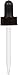 Glass Droppers Black 1 oz 12 Pack