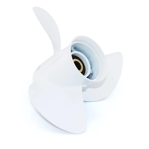 Image of CAPTAIN Outboard Propeller fit Yamaha 115 T50 60 70 75 80 85 90 100 130 HP Engines, OEM 15 Spline Tooth Outboard Prop, RH Aluminum Propellers