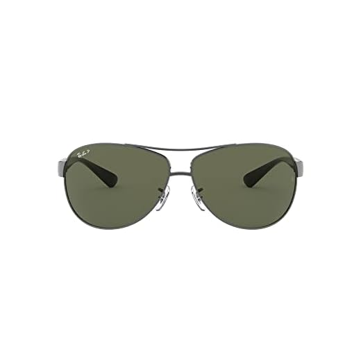 Ray-Ban RB3386 Óculos de sol aviador, bronze/verde polarizado, 63 mm