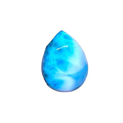 Larimar véritable en cabochon poire de 22mm pour joaillerie et sertissage haut de gamme