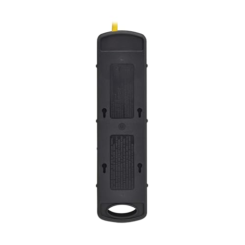 Regleta de alimentación industrial TRIPP LITE TLM825USB, 8 tomacorrientes, protección contra picos de 1960 julios, 2 puertos USB, cable de 25 pies, carcasa metálica amarilla, montaje en pared o debajo de escritorio miniatura 5