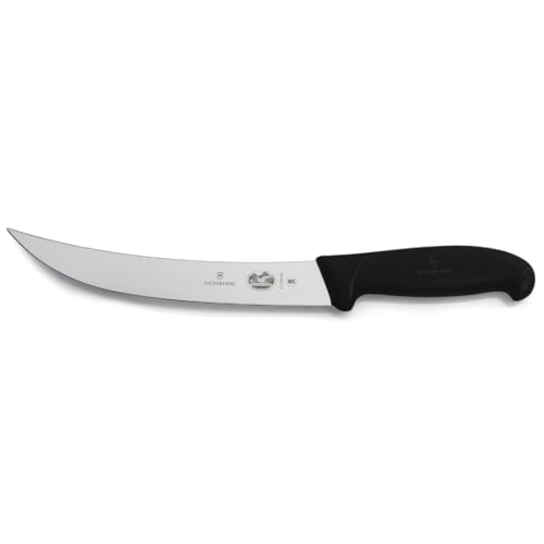 Victorinox Fibrox 8-Inch Curved Breaking Knife, Black
