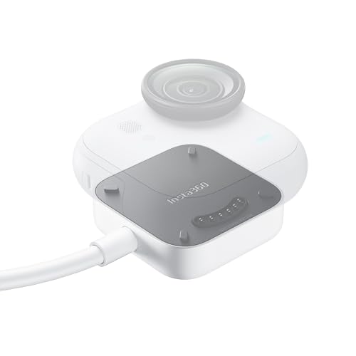 Base de carga Insta360 GO Ultra con conector tipo C y soporte magnético integrado