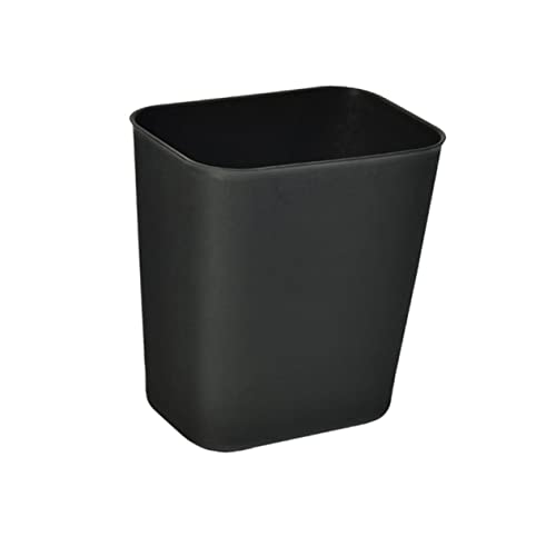 Caneca de basura pequeña negra rectangular de plástico