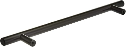 Image of Amerock 10 Pack 7 inch Bar Pulls Matte Black Drawer Pull | 7 inch (178mm) Center-to-Center Mounting Distance and 9-3 /8 inches Overall Length, Durable Zinc Cabinet Hardware