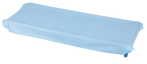 Andy & Helen - Sábana Bajera para Cuna de guardería con Esquinas elásticas para una Total adherencia. Medidas estándar 65 x 140 cm, 100% algodón, Color Celeste