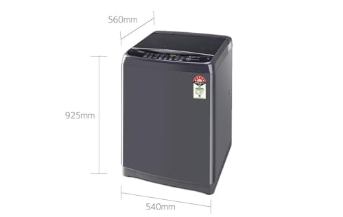 Image of LG 8 Kg 5 Star Inverter TurboDrum Fully Automatic Top Loading Washing Machine (T80SNMB1Z, Smart Closing Door, Middle Black)