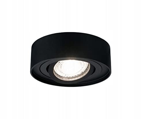 EDO Spot encastré simple SKAND 1 MINI BLACK rond Projecteur Lampe de plafond encastrable Lampe de plafond encastrée en aluminium Spot de plafond EDO777127 noir
