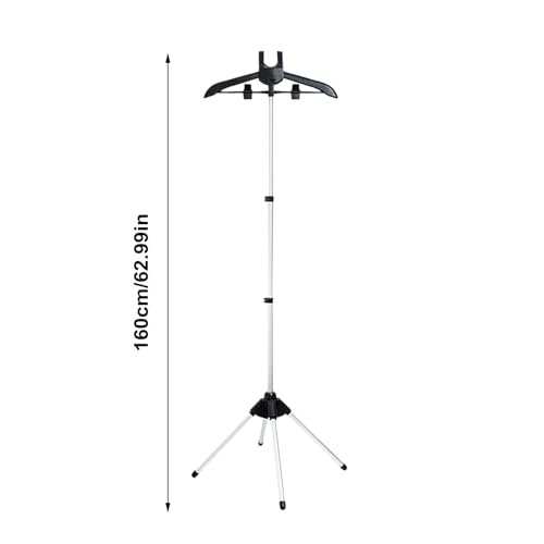 Support pour fer à repasser à vapeur réglable et cintre pliable pour vêtements - 6