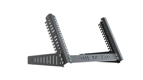 Stalflex Bordsstativ med hyllmontering 19 tum 6U - Rackskåp och skåp för nätverksutrustning - Skåphylla med justerbar lutningsvinkel