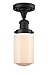 Innovations 517-1CH-BK-G311-LED Dover 1 Light Semi-Flush Mount Part of The Franklin Restoration Collection, Matte Black