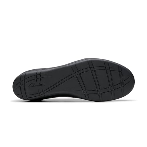 Clarks Clarks Women's Suttyn Zip Loafer, Black Leather, 9.5 Medium