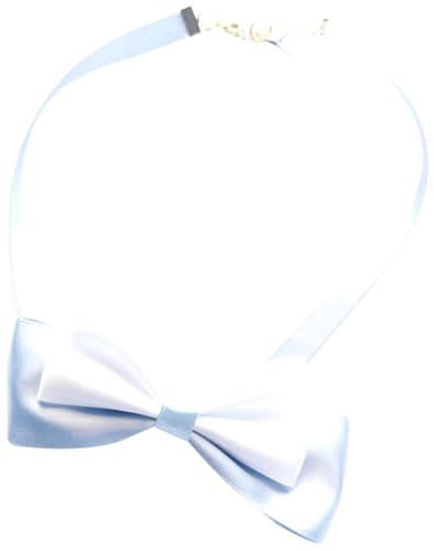 (小野寺屋/ペンギンランド)【チョーカー|1個】シンプルチョーカーリボン【 ロリータ ゆめかわいい ゴスロリ チョーカー コスプレ 量産型 地雷系 首輪 セクシー】 (ホワイト×水色)