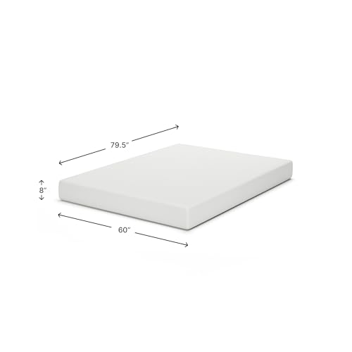 Image of Signature Design by Ashley Queen Size Chime 8 Inch Medium Firm Gel Memory Foam Mattress with Green Tea & Charcoal Extract, Fiberglass-Free, Mattress In A Box