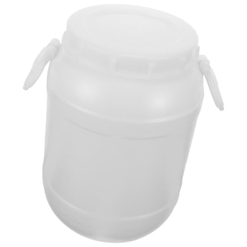 TOMETURE 25L Plastic Gallon Jug with Lid - Large Capacity Storage Container for Fermentation and Food Storage, White