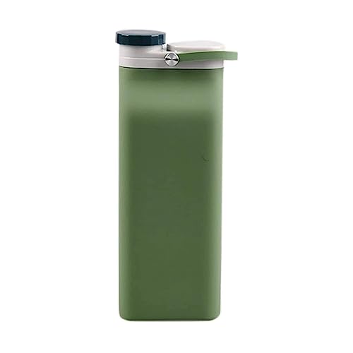BMDOZRL Botella Agua Deportes Botellas de Agua Aire Libre Squeeze Bolsa de Agua Botella de Agua Potable Botellas de Agua Plegables Botella de Agua de Viaje Botella(Green)