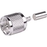 UHF PL259 Male Crimp Connector RG58 LMR195 Nickel