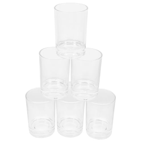 NAMOARLY Drinking Glass Set 6 Pack Clear Cups Water Cup Juice Container Household Use