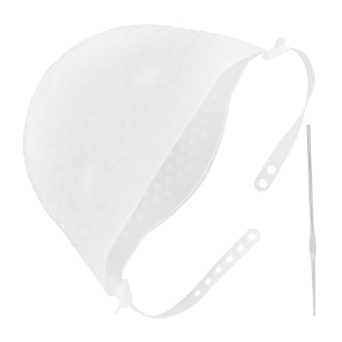 TOGEVAL Gorro de Teñir de Silicona Reutilizable con Diseño para Mechas Capacidad para Salón y Casa para Coloración de Cabello