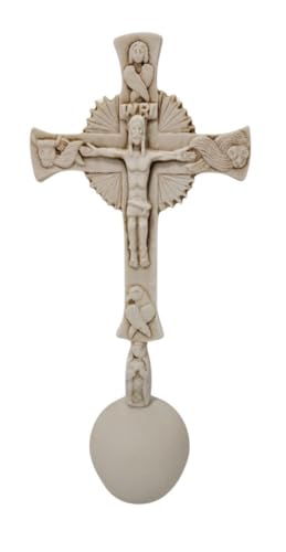 Cruz del Camino neocatecumenal. Cruz Gloriosa de mesa, fabricada a mano en resina de alta densidad resistencia y con un control de calidad. Medidas Cruz primitiva del Camino. 21 X 9 Cms. (marfil)