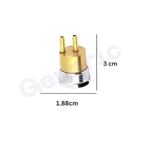 Image of Dental Chair Tray Lock Switch /Air Lock Switch Valve, Hexagon Air Switch 2 Joints 3mm Connection Copper Dental Chair Accessories