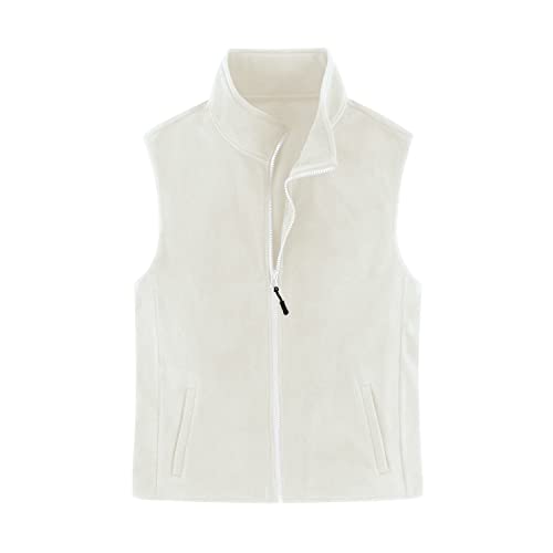 Mens Fleece Vest with Full Zipper and Pockets Lightweight XS-3XL