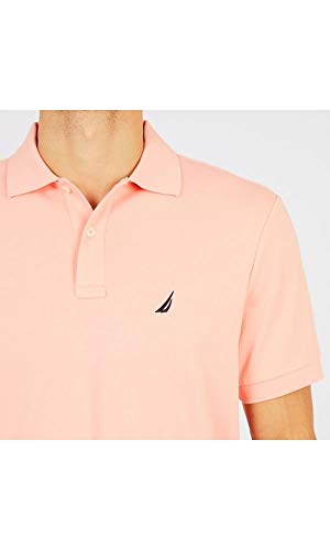 Image of Nautica Men's Classic Fit Short Sleeve Dual Tipped Collar Polo Shirt