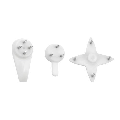 Image of Dnyta 100pcs Invisible Nail Wall Hooks No Trace Picture Hangers Painting Frame Hangers Photo Frame Hanging Hooks for Hanging Photo Frame,Decoration,Artwork Picture(3 Types)