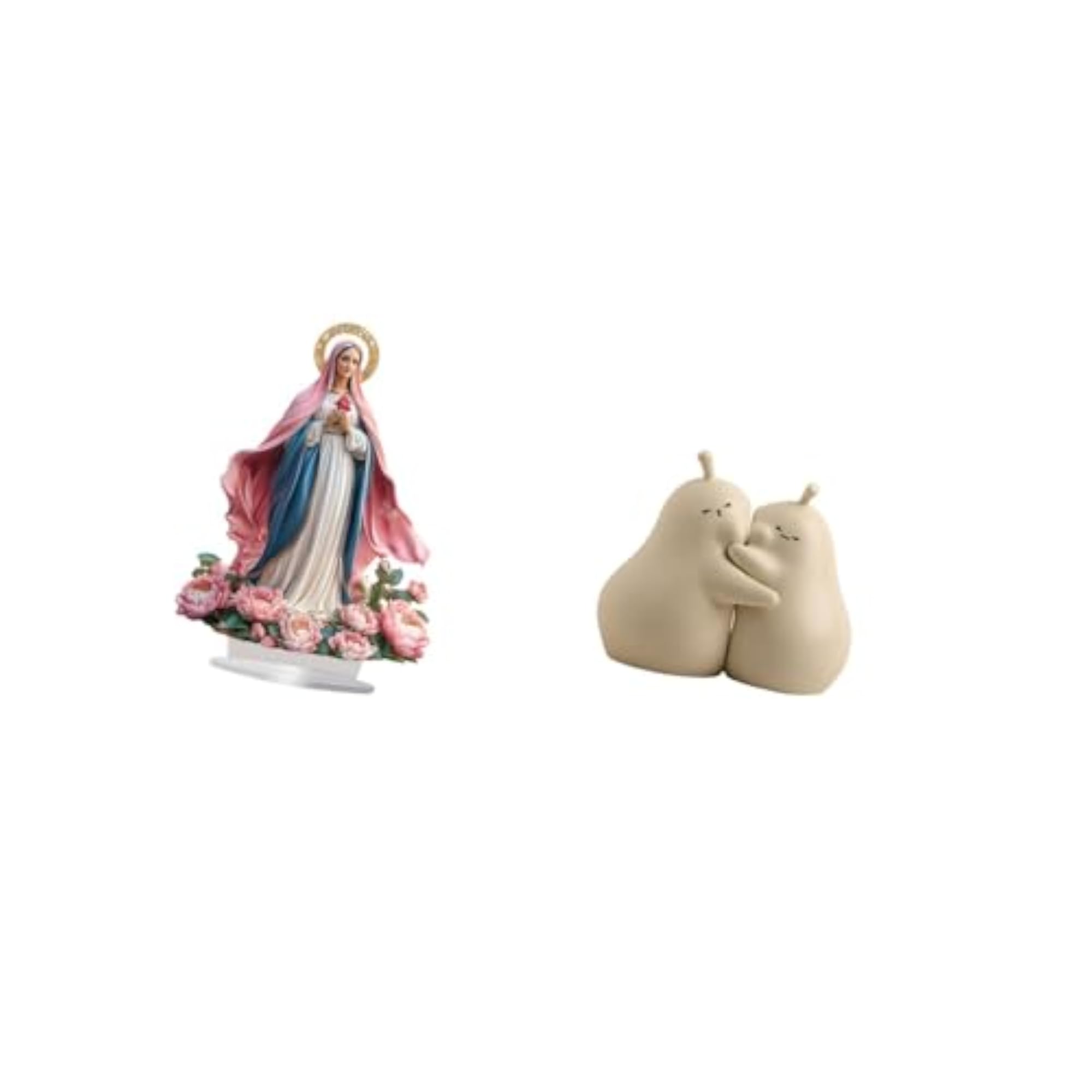 Acrylic Pear Hugging Ornament Bookend, Decorative Table Decor