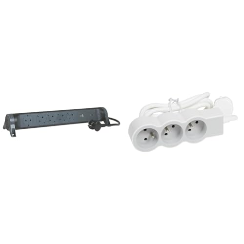 Multiprise rotative Legrand flexible avec ports USB A et C pour bureau
