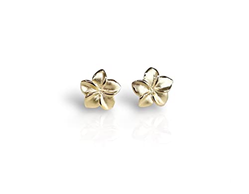 Sterling Silver, Plumeria stud earrings, Plumeria earrings, Plumeria studs, Hawaiian earrings, Rose Gold Plumeria, Flower earring2