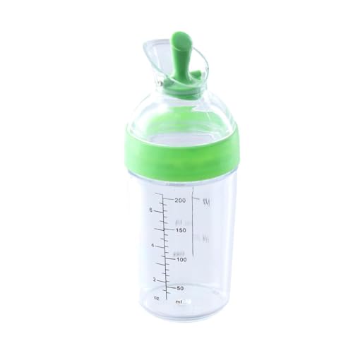 hobbyme Salad Dressing Mixer, Used To Hold Sauces, Leak Proof, Salad Seasoning Pot with Scale, Green Kitchen Seasoning Pot, Storage of Various Sauces, Salad, Tomato Sauce, Green, 8.5oz