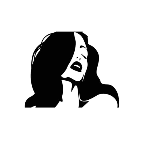 �ԗp�X�e�b�J�[ �Z�N�V�[�ȃ����O�w�A�[�K�[�� �z�b�g���b�v ���I PVC �ԗp�f�R���[�V���� �f�J�[�� �A�N�Z�T���[ �N���G�C�e�B�u �h��(Black,14cm*11cm)