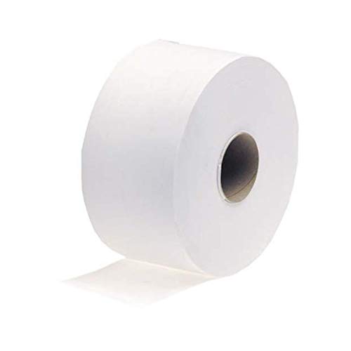 Essential 2 Ply Mini Jumbo White Toilet Rolls 200m x Pack of 12