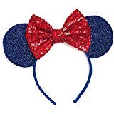 Snow White Mickey Ears, Snow White Ears, Blue Yellow Minnie Ears, Princess Mickey Ears, Blue Minnie Ears