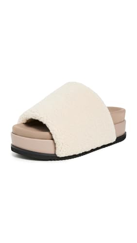 R0AM Women's Fuzzy Platform Slides