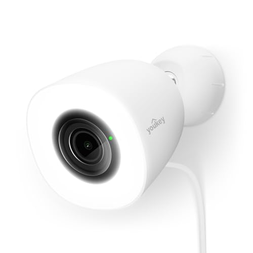 youkey 4K Wired Security Camera Outdoor, F1.0 Color24 Night Vision, Plug-in Cameras for Home...