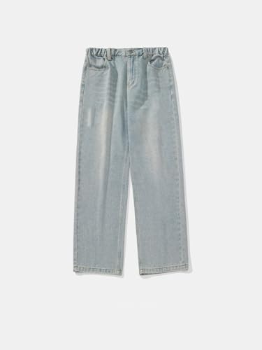 Men's Retro Denim Spring Straight-Leg Loose Casual Long Pants3