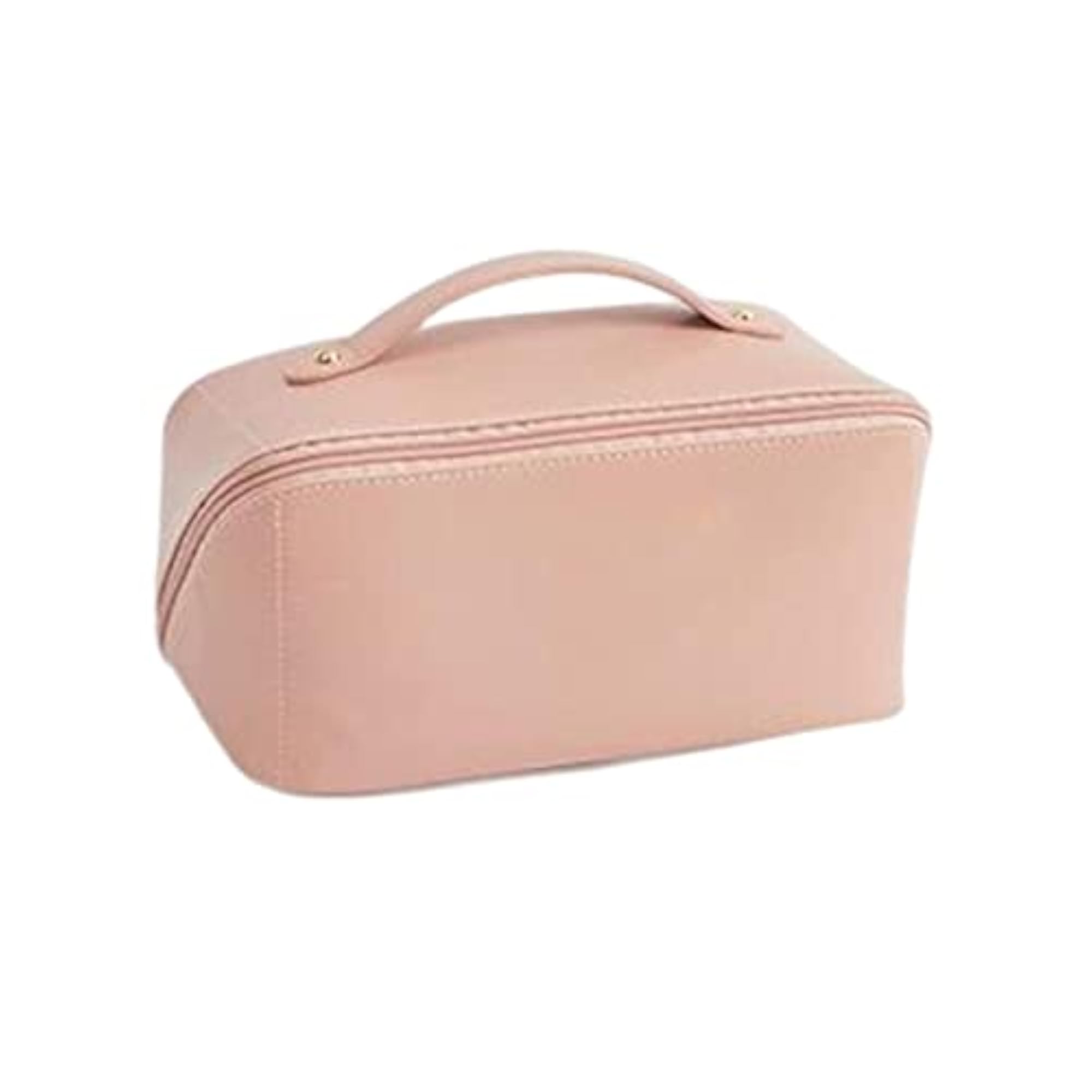 Portable PU Leather Cosmetic Bag, Large for Home & Travel