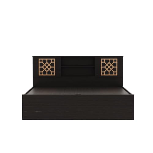 Image of Wakefit Bed | 1 Yr Warranty | Bed Queen Size, Comes with Hydraulic Storage, Noise-Free, Density: 680-750 kg /m, Termite & Borer Resistant, Fits Mattresses Up to 8 inches (Algol 78 x 60 - Wenge)