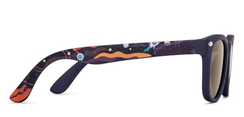 Hooper Space Explorers Collection | Full Rim Square Branded and Stylish Kids Sunglasses | Polarized and 100% UV Protected | For Boys & Girls (Age 8-12 yrs) | HP S16593L