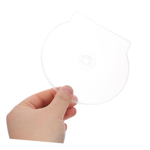 Estuche de CD redondo de plástico rígido transparente con cierre a presión 5