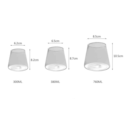Verres à boire de taille moyenne, gobelets transparents sans pied - 3